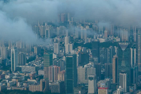 Pemandangan Udara Kota Shenzhen China — Stok Foto