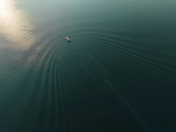 Drone Εναέρια Άποψη Του Θαλάσσιου Τοπίου Πρωί — Φωτογραφία Αρχείου
