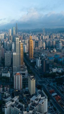 Shenzhen, Çin - 2022 Çemberi: Shenzhen şehrindeki hava manzarası, Çin