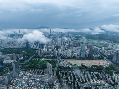 Shenzhen şehrindeki hava manzarası, Çin