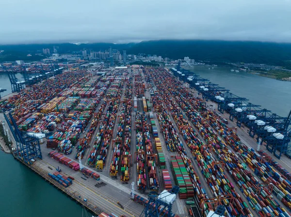 Шэньчжэнь Китай Около 2022 Года Вид Воздуха Порт Яньцзянь Городе — стоковое фото