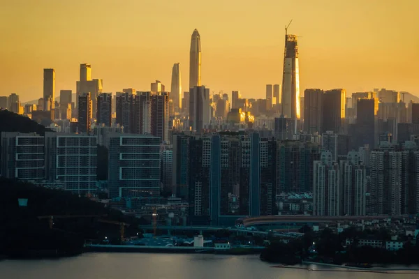Widok Lotu Ptaka Shenzhen Chiny — Zdjęcie stockowe