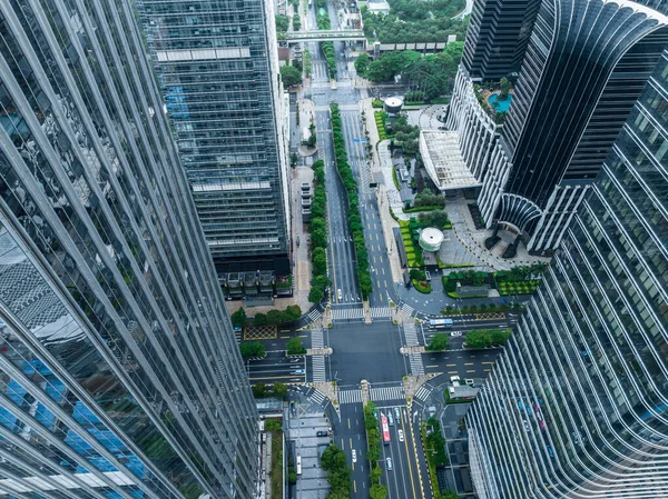 stock image Aerial view of landsccape in Shenzhen city, China