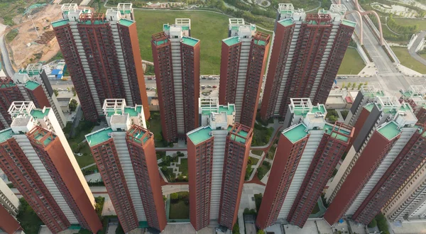 Повітряний Вид Багатоповерхового Житлового Будівництва Китаї — стокове фото