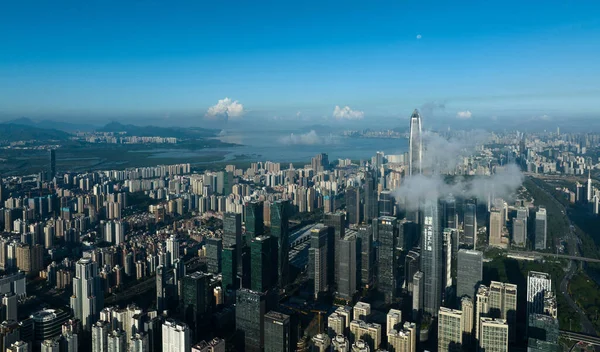 Shenzhen China Circa 2022 Vista Aérea Del Paisaje Ciudad Shenzhen —  Fotos de Stock