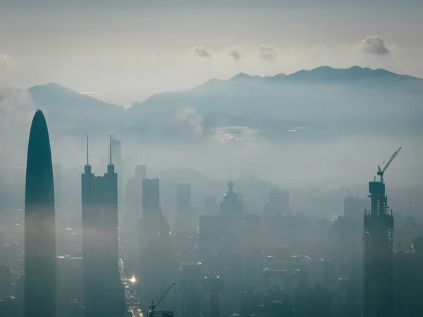Вид Висоти Місті Шеньчжень Китай — стокове фото