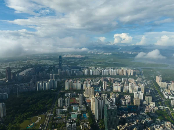 stock image Shenzhen ,China - Circa 2022: Aerial view of landsccape in Shenzhen city, China