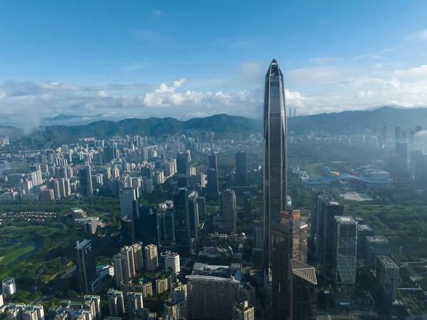 Shenzhen Chiny 2022 Widok Lotu Ptaka Krajobraz Miasta Shenzhen Chiny — Zdjęcie stockowe