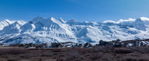 Panorama Utsikt Över Glaciärer Och Snöberg Tibet Kina — Stockfoto
