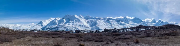 Panorama Vista Geleira Montanhas Neve Tibete China — Fotografia de Stock