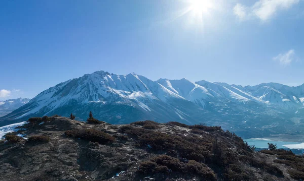チベット 中国の氷河と雪の山 — ストック写真