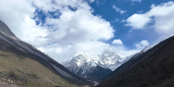 Letecký Pohled Krásnou Vysokohorskou Krajinu Tibetu Čína — Stock fotografie