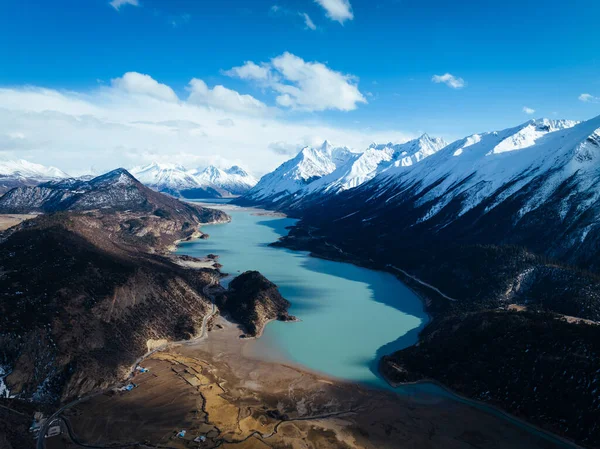 공중에서 아름다운 티베트의 — 스톡 사진