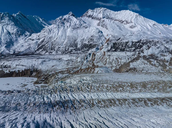 Vista Aérea Montanhas Geleiras Alta Altitude China — Fotografia de Stock