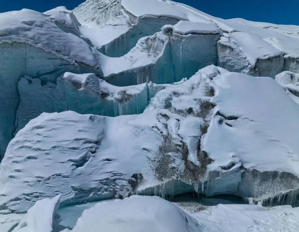 Luchtfoto Van Gletsjerbergen Grote Hoogte China — Stockfoto