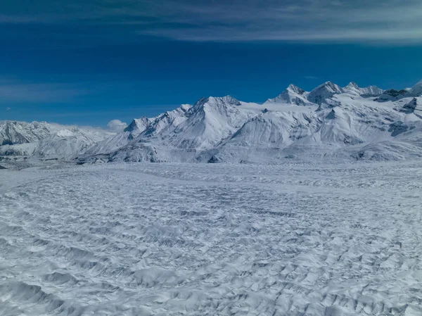 Çin Deki Yüksek Irtifa Buzulu Dağlarının Hava Manzarası — Stok fotoğraf