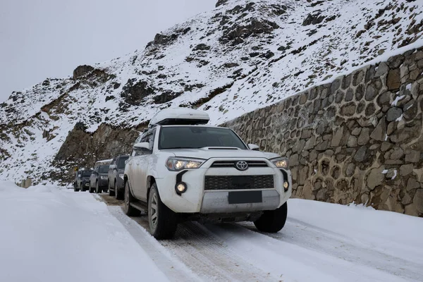 Tibet China Circa 2023 Driving White 2020 Toyota 4Runner Trd — стокове фото