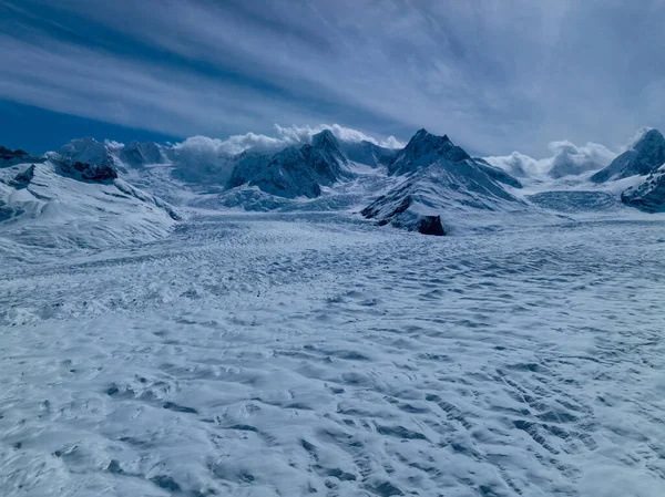 Letecký Pohled Vysokohorské Ledovce Čína — Stock fotografie