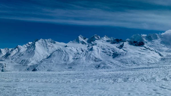 Αεροφωτογραφία Του Μεγάλου Υψομέτρου Βουνά Παγετώνα Κίνα — Φωτογραφία Αρχείου