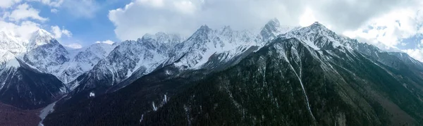 Вигляд Висоти Снігових Гір Тибеті Китай — стокове фото