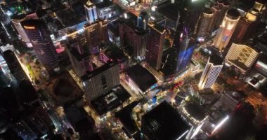 night view of chinese city with lights