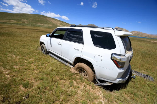 Offroad Car Got Stuck Mud — Stock Photo, Image