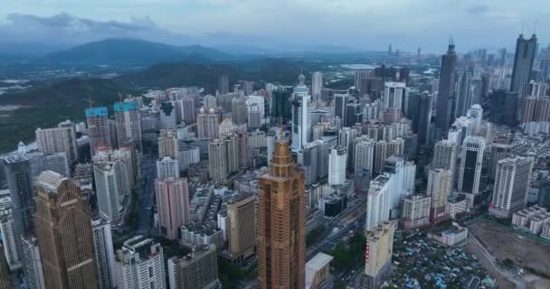 Picturesque View Modern Buildings Shenzhen City — Stock Video