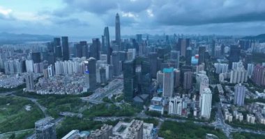 picturesque view of modern buildings in Shenzhen city