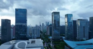 picturesque view of modern buildings in Shenzhen city