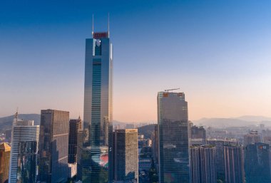Guangzhou, Çin - 26 Temmuz 2023: Guangzhou şehrindeki hava manzarası, Çin
