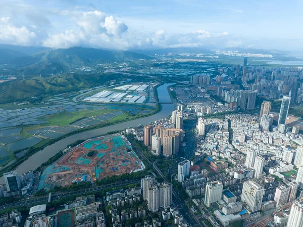 Shenzhen China Mayo 2022 Vista Aérea Del Paisaje Ciudad Shenzhen —  Fotos de Stock