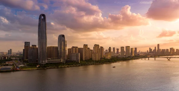 Guangzhou Kina Augusti 2023 Flygfoto Över Landskapet Guangzhou Stad Kina — Stockfoto