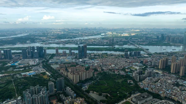 Guangzhou China Agosto 2023 Vista Aérea Del Paisaje Ciudad Guangzhou —  Fotos de Stock