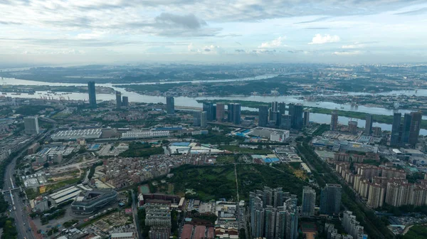 Guangzhou China Agosto 2023 Vista Aérea Del Paisaje Ciudad Guangzhou —  Fotos de Stock
