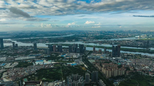 Guangzhou Çin Ağustos 2023 Guangzhou Şehrindeki Hava Manzarası Çin — Stok fotoğraf
