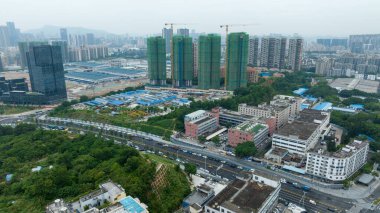 Shenzhen, Çin - 05 Eylül 2023: Shenzhen, Çin 'deki manzara görüntüleri