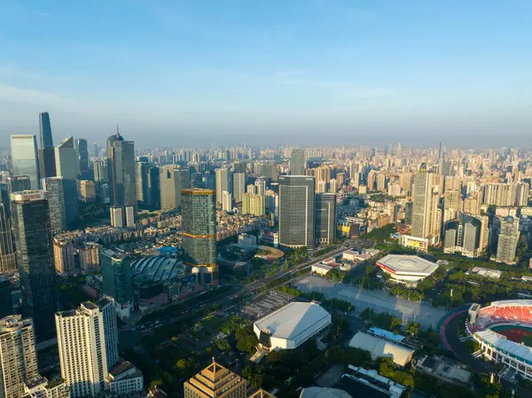 stock image Guangzhou ,China - July 26,2023: Aerial view of landscape in Guangzhou city, China