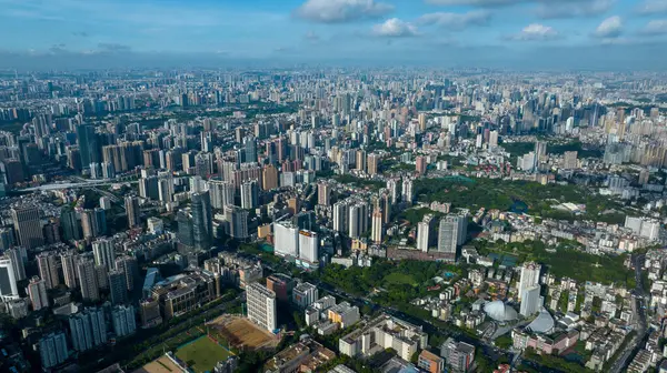 2023 広州都市 中国の風景の航空眺め — ストック写真