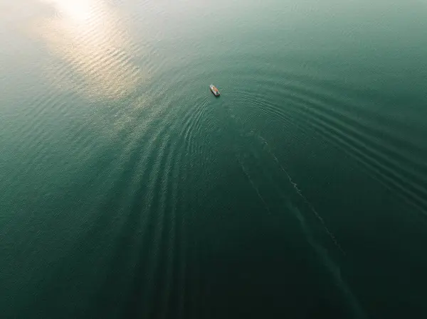 Вид Воздуха Беспилотника Морской Пейзаж Утром — стоковое фото