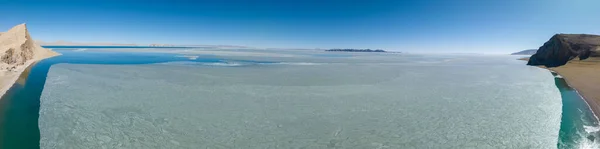 Widok Powietrza Piękne Jezioro Tybecie Chiny — Zdjęcie stockowe