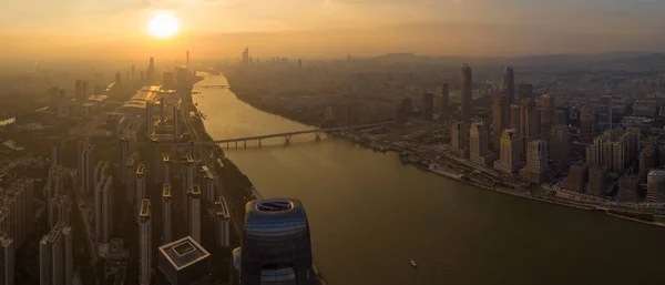 Guangzhou Çin Eylül 2023 Guangzhou Kentindeki Hava Manzarası Çin — Stok fotoğraf