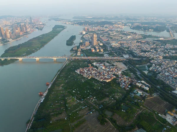 中国广州 2023年9月20日 中国广州市的空中景观 — 图库照片