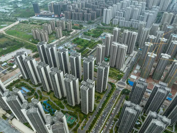 Luchtfoto Van Verstedelijking China — Stockfoto
