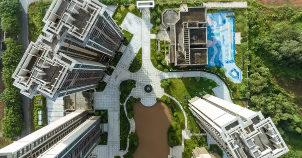 Aerial View Urbanization China —  Fotos de Stock