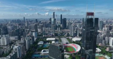 Asya 'nın modern şehrinin havadan görünüşü