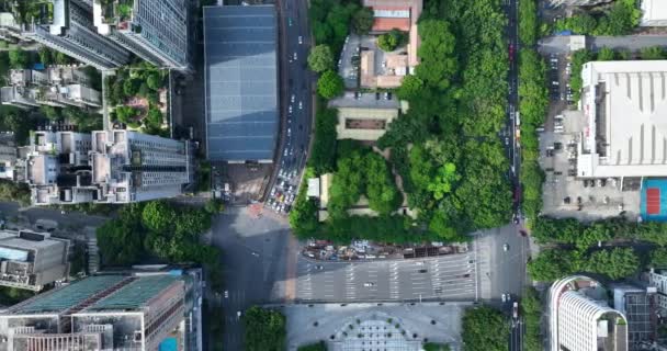 Letecký Pohled Asijské Moderní Město — Stock video