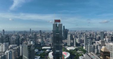 Asya 'nın modern şehrinin havadan görünüşü