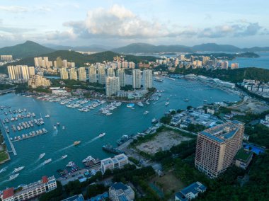 Hainan, Çin - 15 Kasım 2023: Hainan Adası, Çin 'deki hava manzarası