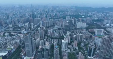 Asya şehrinin havadan görünüşü, modern binalar.