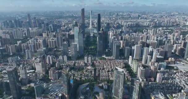 Vista Aérea Ciudad Asiática Edificios Modernos — Vídeos de Stock